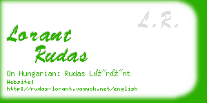 lorant rudas business card